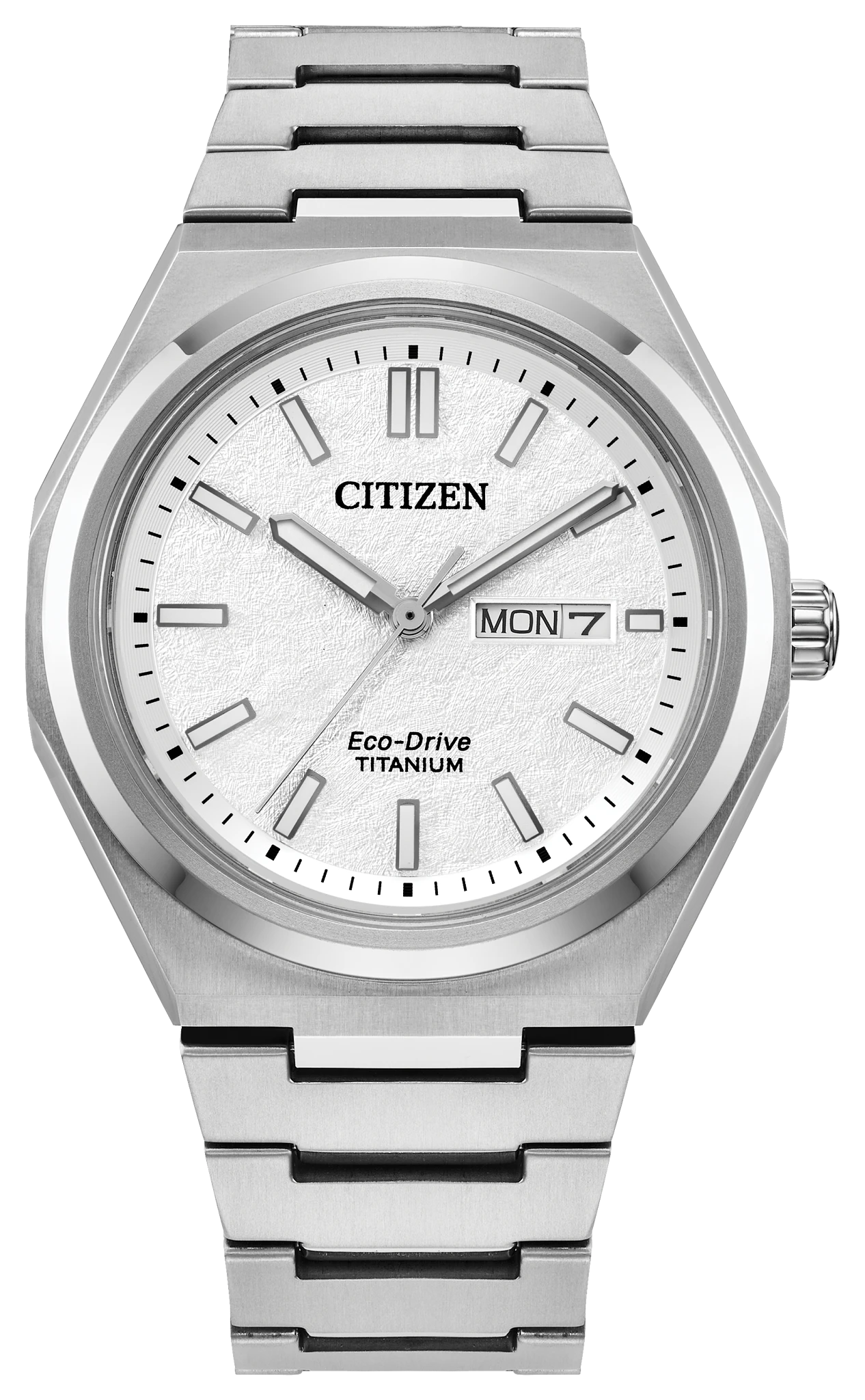 Zenshin Three-Hand White Dial Super Titanium Bracelet AW0130-85A